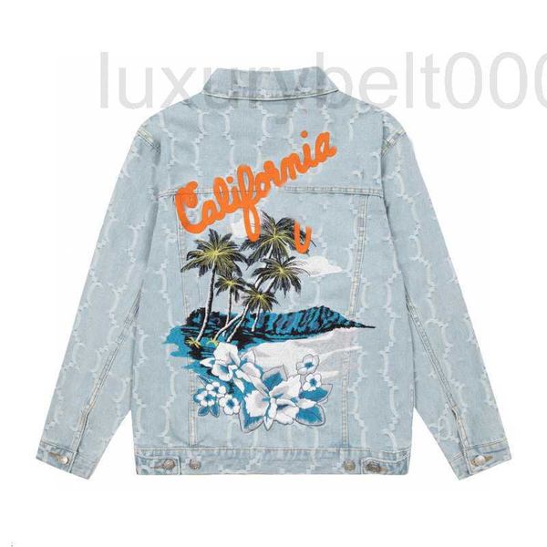 Giacche da donna Designer Uomo Donna parigi Denim Hawaii Beach Tinta unita Tutte le lettere tessuto ricamo stoffa Uomo Moda Streetwear blu S8XA