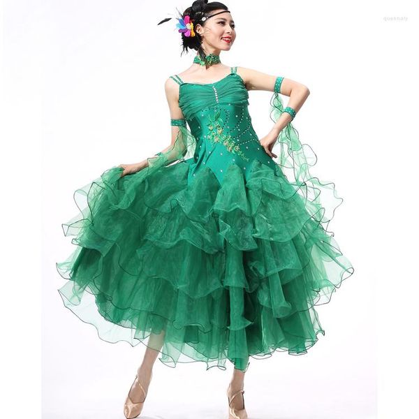 Сцена Wear Fashion Modern Dance Sware Dress Ballroom Clothing кружевная шва в больших качелях костюмы Flamenco Waltz