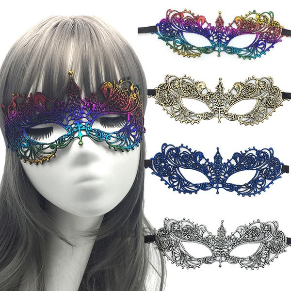 Dança festa máscara de renda adereços de halloween máscara de renda sexy decorações de máscaras venezianas meia máscara facial mulher senhora máscaras TH0989