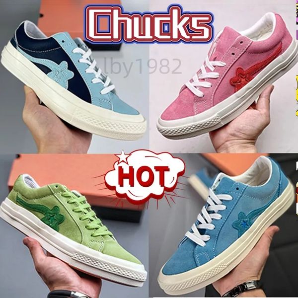 Scarpe casual 2023 New OX golf le fleur designer mandrini scarpe da ginnastica hi star piattaforma scarpa di tela vulcanizzata pelle scamosciata gialla fiamma Geranium Jade Lime uomo donna scarpe da ginnastica