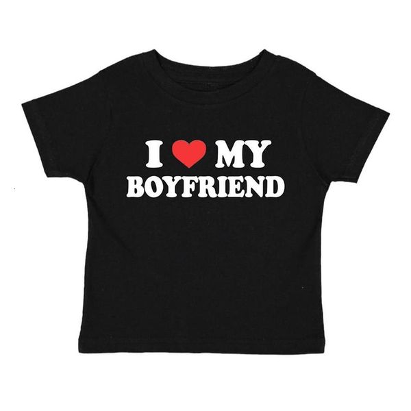 Maglietta da donna I LOVE MY BOYFRIEND Maglietta da donna Y2K Ragazza Grafica stampata Moda Harajuku 2023 Streewear Abbigliamento Causale Donna Top Tee 230707