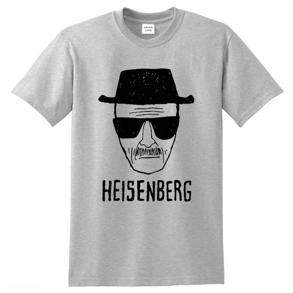 Hırkalar serin erkekler tişört kırma kötü kıyafetler en kaliteli% 100 pamuk gevşek heisenberg baskılı tişört gündelik erkek tshirt