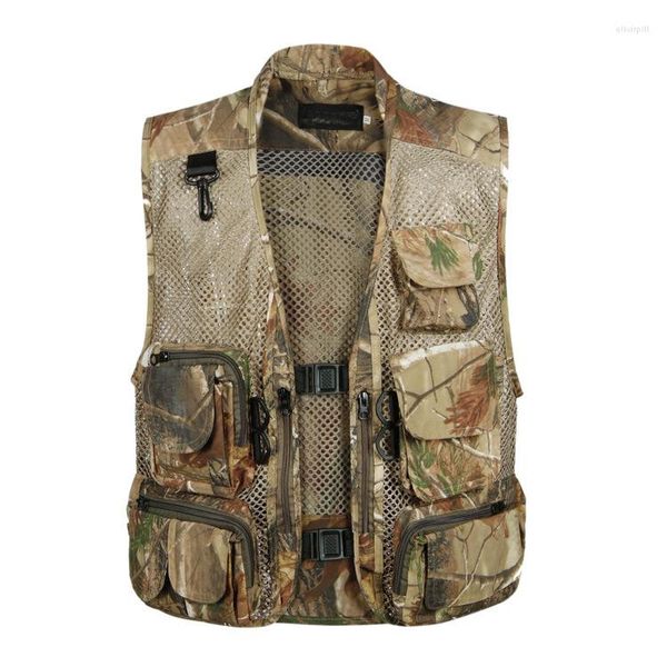 Gilet da uomo 2023 Summer Camouflage Vest Pography Outdoor Multi-Pocket Mesh Casual