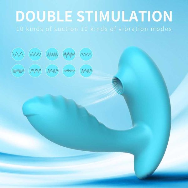 Nxy Vibradores Novo Estilo Clitóris Sugando Vibrador 2 em 1 Dildo G Spot Vaginal Vibrando Controle Remoto Clitóris Ventosa Masturbadores Sex Toys 230627