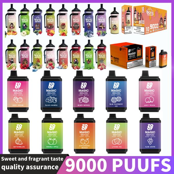 Zooy magic 9000 puff 16ml vapes pré-preenchidos desechable650mah iget bang vape 20ml Pods 9000 vapes caneta randm tornado jetable poco vape