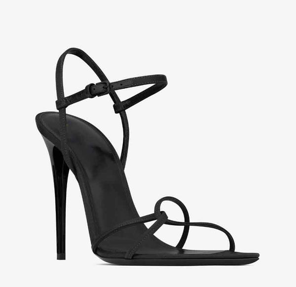 Clara-Sandalen für Damen, Spitze, dünne High Heels aus Seidensatin, Damen-Party-Hochzeit, Gladiator-Sandalen für Damen, Grün, Schwarz, Rosa, EU36–43