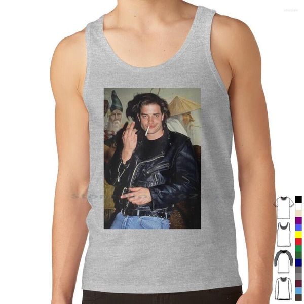 Regatas masculinas R U D E Top Colete de algodão puro Brendan Fraser Camisas sem mangas para musculação masculinas