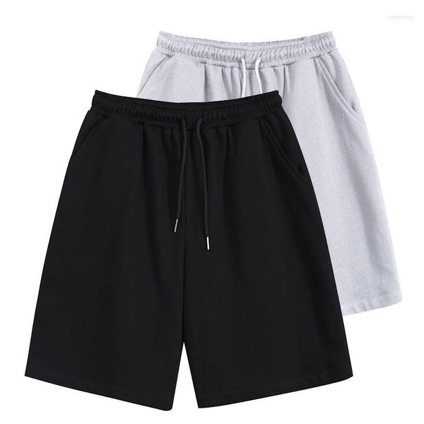 Herren Shorts Sweat Baggy Einfarbig Atmungsaktiv Weich Kurz Lässig Alltag Stilvoll Schwarz Grau Mikroelastisch