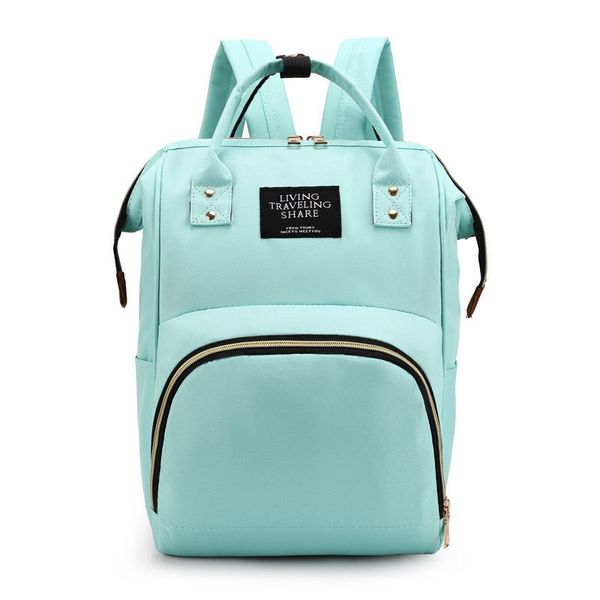 Mehrfarbiger Rucksack für Mütter mit größerem Fassungsvermögen, wasserdicht mit mehreren Taschen, rosa, blau, weiß, tragbare multifunktionale Wickeltasche mit USB-Schnittstelle, beliebt ba62 C23