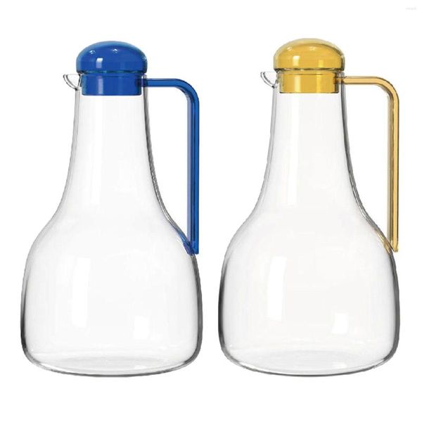 Bottiglie d'acqua Vaso di vetro Bicchieri Trasparente Pratica brocca moderna riutilizzabile per regalo di compleanno per le vacanze Ristorante Famiglia El