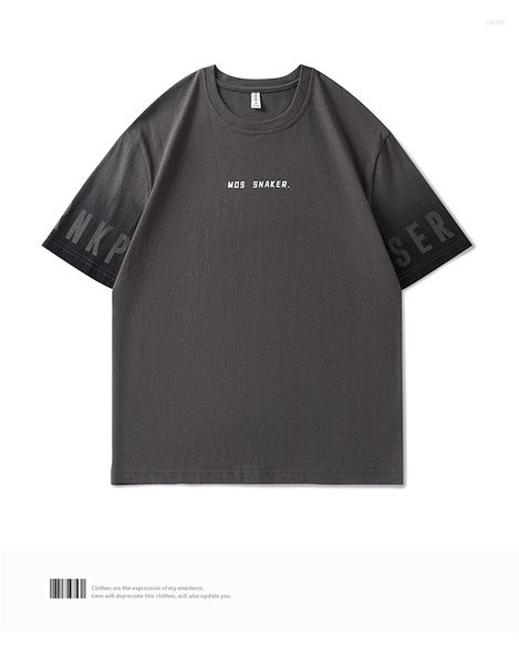 Camisetas masculinas verão manga curta t-shirt tamanho grande MOS SNAKER padrão solto estilo casual confortável novidade