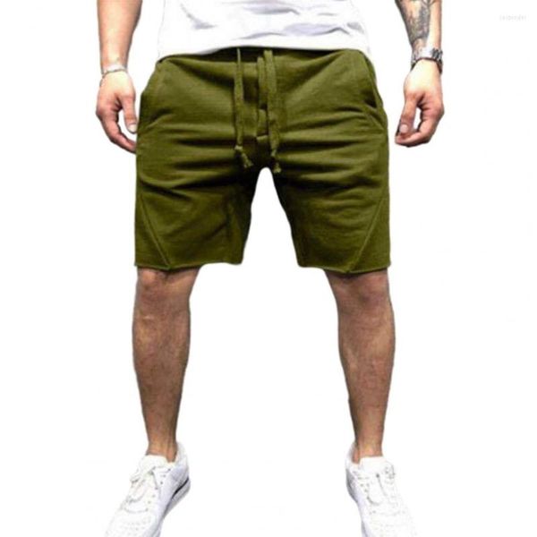 Herren Shorts 2023 Männer Kordelzug Taschen Breites Bein Knielang Lose Fitness Laufen Sportbekleidung