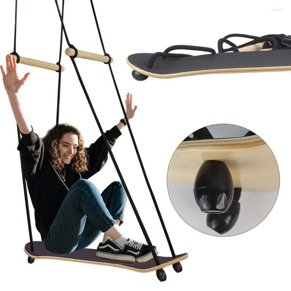 Mobili da campo Skateboard Surf Altalena Giardino esterno Patio interno Bambini Adulti Tempo libero portatile Legno sospeso