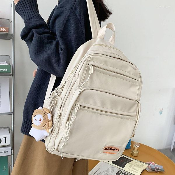 Schultaschen Nylon Rucksack Frauen Casual College-Stil Schulter Packtaschen Wasserdichte weibliche Student Büchertasche