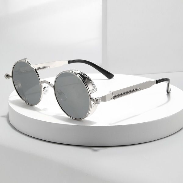 Солнцезащитные очки металлический панк панк -стиль солнцезащитные очки стимпанк мод