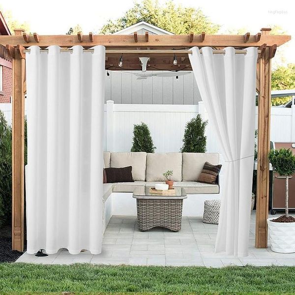 Tenda Tende da esterno Staccabile Top Impermeabile Per Patio Blackout Privacy Tende Porta Pergolato Lanai Prato Corridoio Pergola