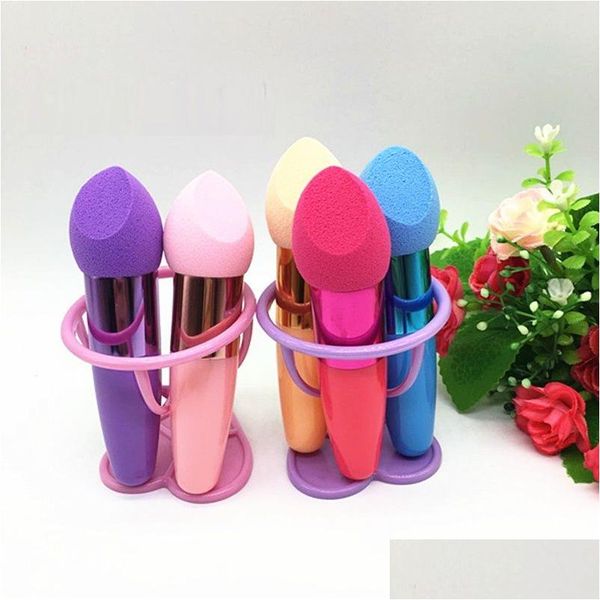 Esponjas Aplicadores Algodão 10 Pçs Maquiagem Fundação Esponja Puff Blender Mistura Pó Impecável Escova Cosmética Suave Ferramenta De Beleza Dh74B