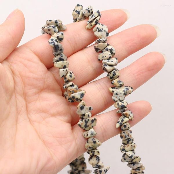 Perline di pietra naturale a forma irregolare di ghiaia maculata con perline sciolte per gioielli che fanno accessori per collana bracciale fai da te