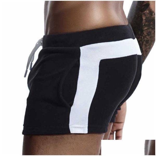 Shorts Masculino Seobean Men Homewear Sexy Cintura Baixa Algodão Super Macio Confortável Casa Calcinha Boxer Casual Curto 210629 Drop Deli Dhcn2