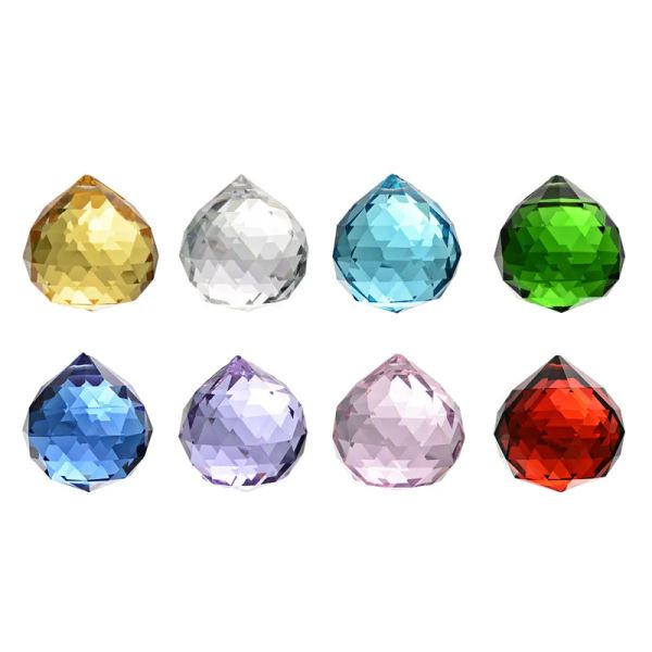 Noel Süslemeleri Crystalsuncher Clear Crystal Ball Prizma Suncatcher gökkuşağı koltukları Maker Asıları Asılı Kristaller Prizmaları İçin