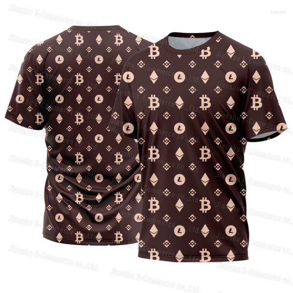 T-shirt da uomo T-shirt per bambini Ethereum Uomo manica corta Crypto Camicia da basket Casual Allentato Sport Top Abbigliamento regalo Stampato in 3D