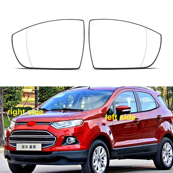 Para ford ecosport 2013 2014 2015 2016-2019 acessórios do carro espelhos exteriores lente de vidro reflexivo lentes do espelho retrovisor 1 pces