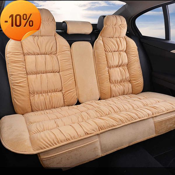 Novo capa de assento de carro traseiro quente e almofada de inverno universal material de pele falsa para acessórios de interiores de carro protetor de assento de carro