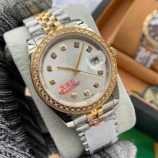 Womens Watch 36mm 31 mm Gold Edelstahl Frau 2813 Bewegung Diamond Lünette Lady Damen Armbanduhrenhandschuhe