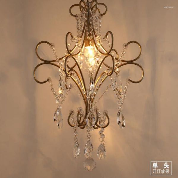 Lampadari Lampada da cucina vintage Lampadario LED Corridoio Coffee Shop Apparecchi di illuminazione per interni Passway Hanging Light Mini Crystal