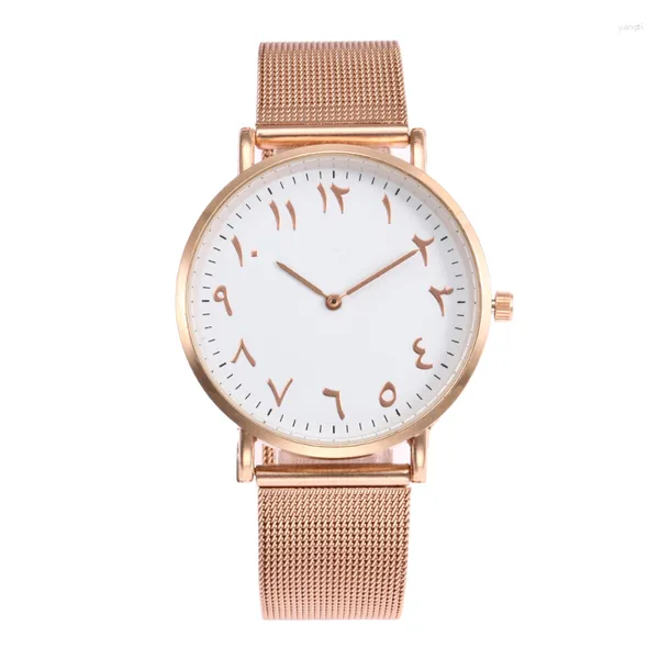 Orologi da polso 2023 Orologio da donna Silver Rose Gold Mesh Numeri arabi Fashion Casual Quartz