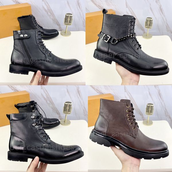 Novo Designer Botas Clássicos Sapatos De Couro Masculino Botas Chelsea Moda Sola De Borracha Masculino Ankle Boots Tamanho da Caixa Original 38-45