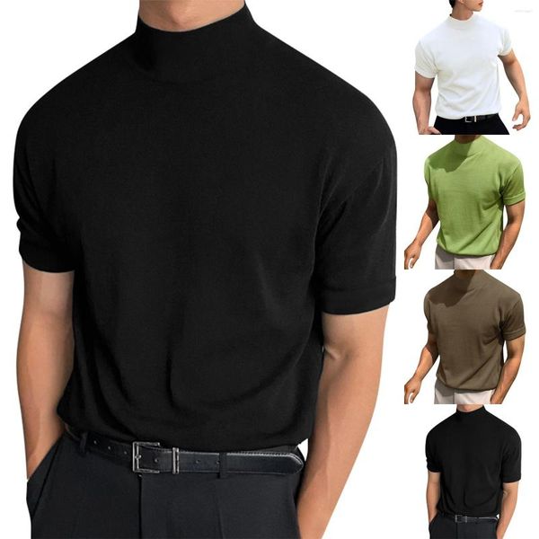 Camisas casuais masculinas roupas de grife elegantes camisa habilidosa para homem bonito manga curta permanece homens t