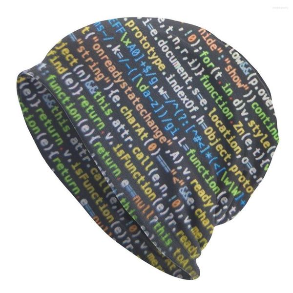 Berets Hacker Programmierer Computer Codierung Beanie Bonnet Strickmützen Männer Frauen Hip Hop Wissenschaft Binärcode Warme Winter Skullies Beanies Cap