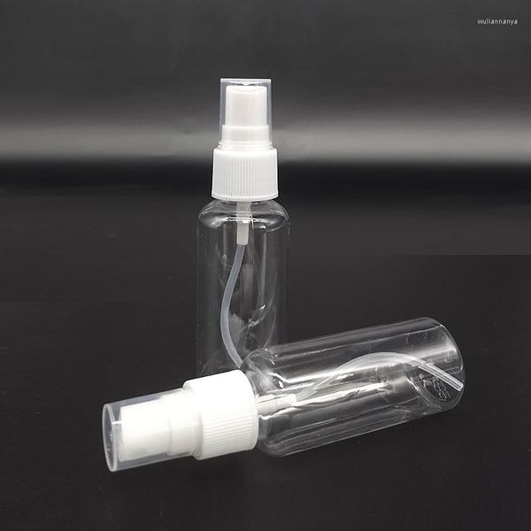 Bottiglie di stoccaggio 100pcs Bottiglia di plastica trasparente Pompa per lozione 30ML 50ML Contenitore per imballaggio cosmetico Spray