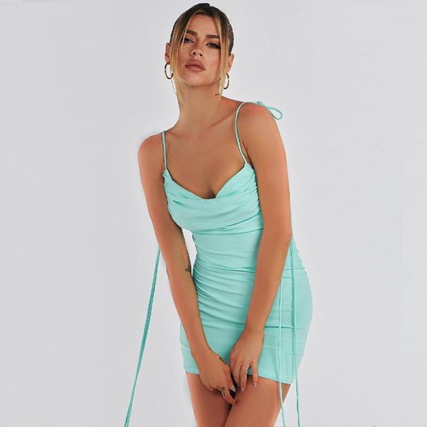 Casual Kleider Mode Sexy Backless Geburtstag Party Club Mini Kurzes Kleid Für Frauen Schlank Großhandel