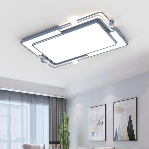 Luzes de teto sala de estar longa quadrada embutida led simples moderna lâmpada de corredor quarto criativo jantar iluminação decoração