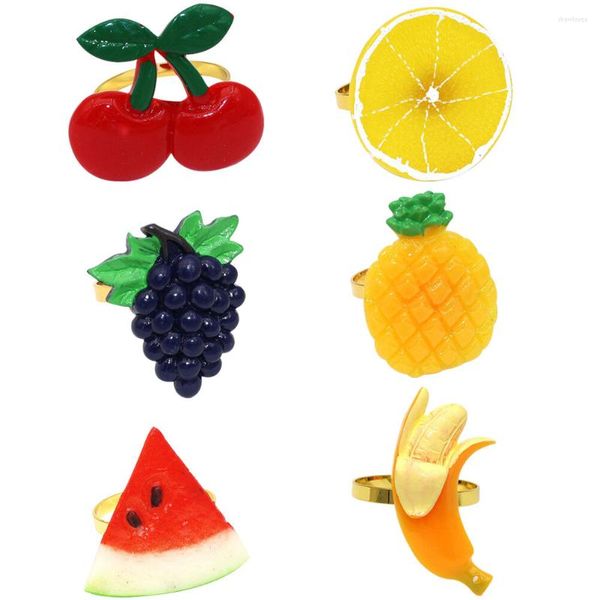 Geschirr-Sets, Ananas-Party-Serviettenverschluss, Bankettring, Bandhalter, Tischserviettenringe, Wassermelonen-Dekor