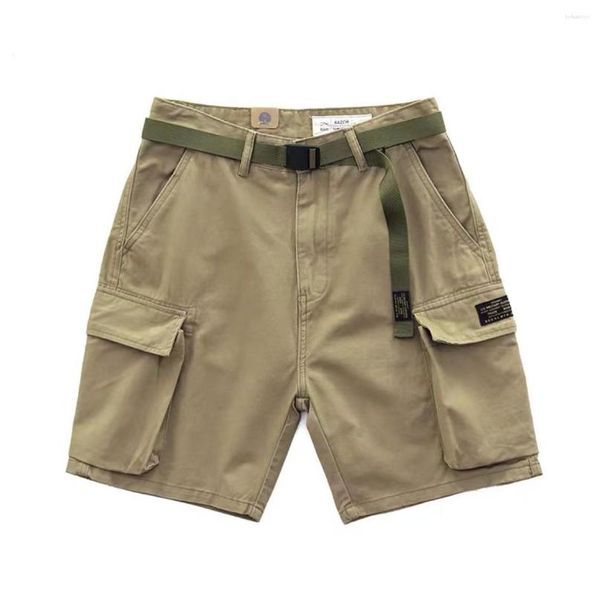 Shorts Masculino Tático Masculino Vintage Militar Verde Cargo Verão Simples Lazer Streetwear Chique Casual 2023