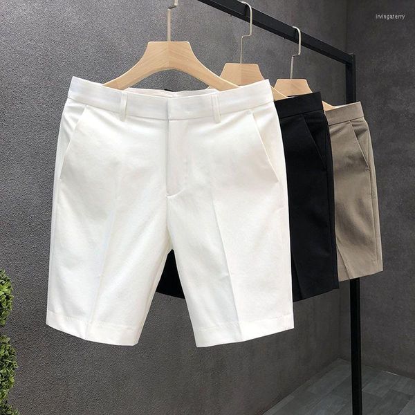 Shorts Masculino Verão Casual Masculino 2023 Cor Sólida Moda Estilo Britânico Homem Casa Calças Curtas Masculino C124