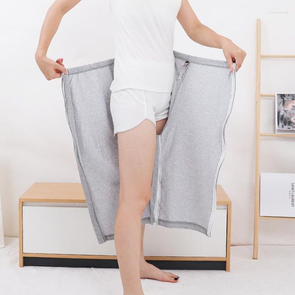 Indumenti da notte da uomo Abbigliamento paziente Facile da indossare e da togliere Paralisi Incontinenza Costretto a letto Pantaloni anziani Frattura Uomo Donna Sottile