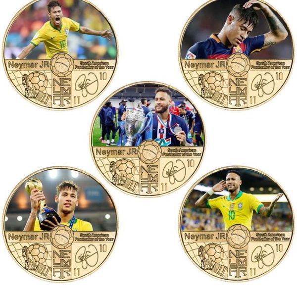 Artes e Ofícios Medalha comemorativa Metal Moeda comemorativa da copa do mundo Moeda comemorativa do rei do futebol