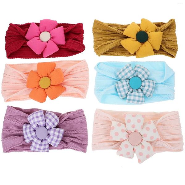 Bandanas Tiara Acessórios para Cabelo Criança Menina Nascida Tiaras Meninas Flor Bebê Infantil Elástico