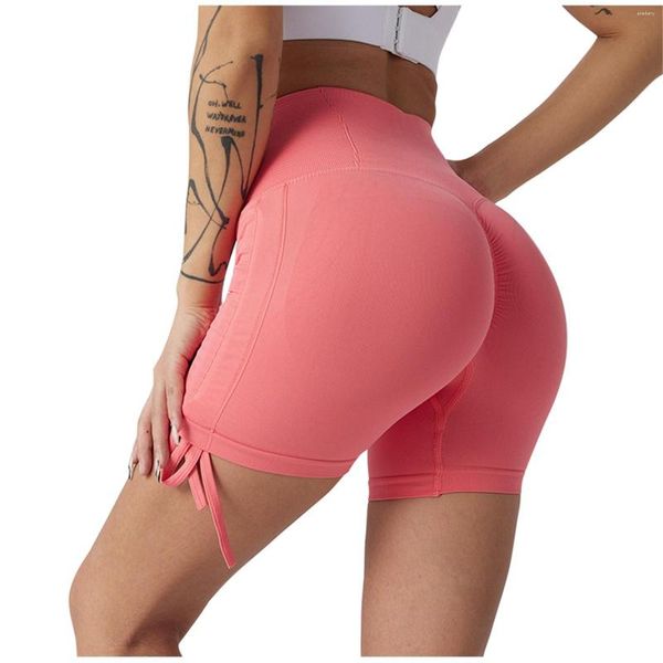 Shorts femininos leggings esportivos cintura alta Opa BuPush Up Booty sem costura compressão ginásio calças curtas para treino de ioga