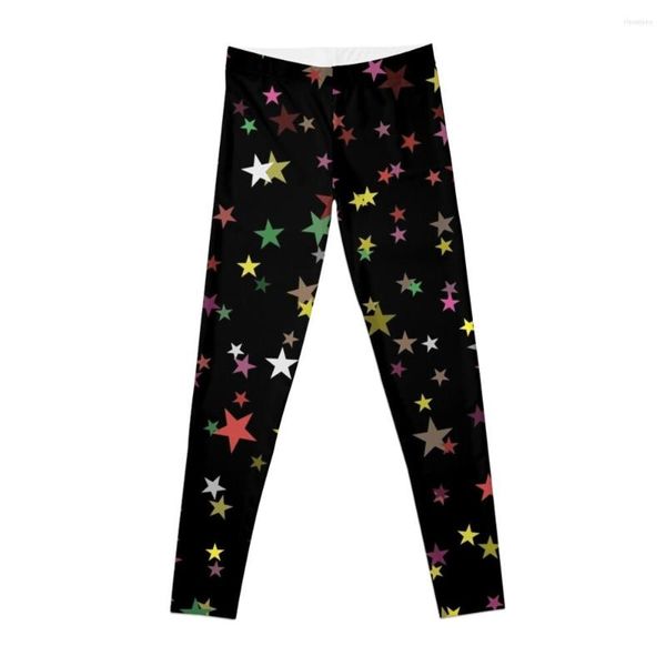 Pantaloni Attivi Fantasia Multicolore Cielo Notturno Stelle Leggings Palestra Abbigliamento Sportivo Donna Push Up Abbigliamento Fitness