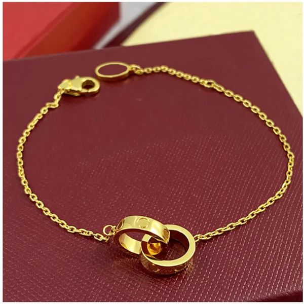 Estilo da moda pulseiras femininas pulseira pulseira de punho corrente designer carta jóias cristal banhado a ouro 18 quilates aço inoxidável casamento amantes pulseira presente g3341