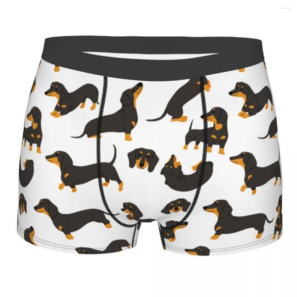 Mutande Novità Boxer Bassotto Pantaloncini Mutandine Slip Intimo da uomo Regalo per amante dei cani animali Morbido maschio