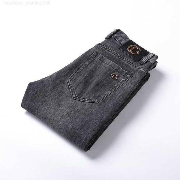 Designer Fashion Brand Jeans da uomo per uomo Business Casual Elastic Slim Fit Pantaloni lunghi coreani