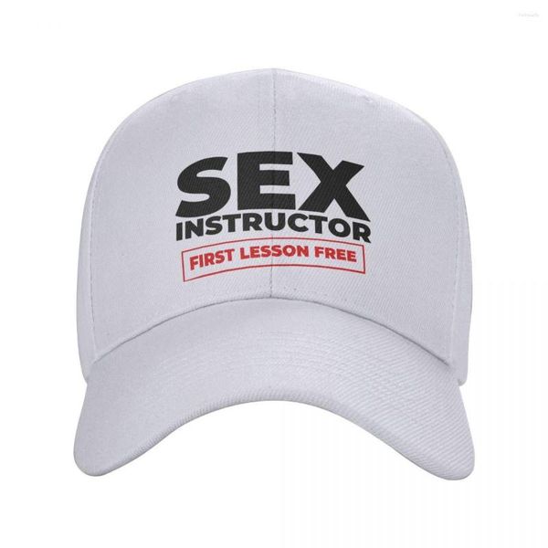 Bonés de bola Sex Instructor Boné de beisebol para homens e mulheres Chapéu de pai ajustável Verão Streetwear Snapback Hats