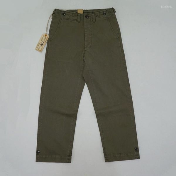 Calças masculinas BOB DONG Repro Exército dos EUA M-45 Calças vintage Militar Oliva Natural