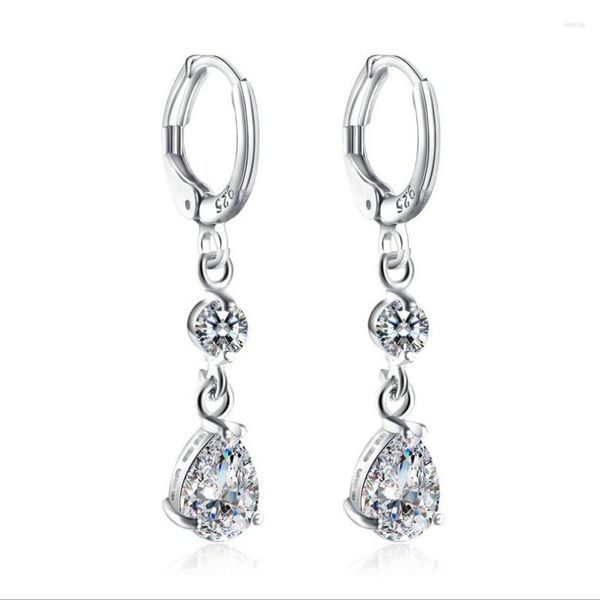 Серьги с серьгами мода Rhodium Color Summer Silver Jewelry с 8 мм 2 карата высшего качества.